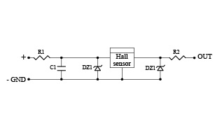 Diagramma sensore di Hall M-42-P-H Motore elettrico CC Diametro 42 - Elvi
