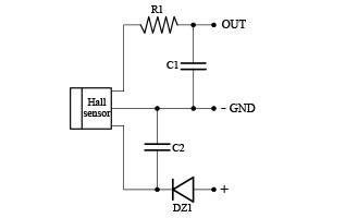 Diagramma sensore di Hall GML-59-31-Z3-H Motoriduttori CC diametro 59 interasse 31 - Elvi